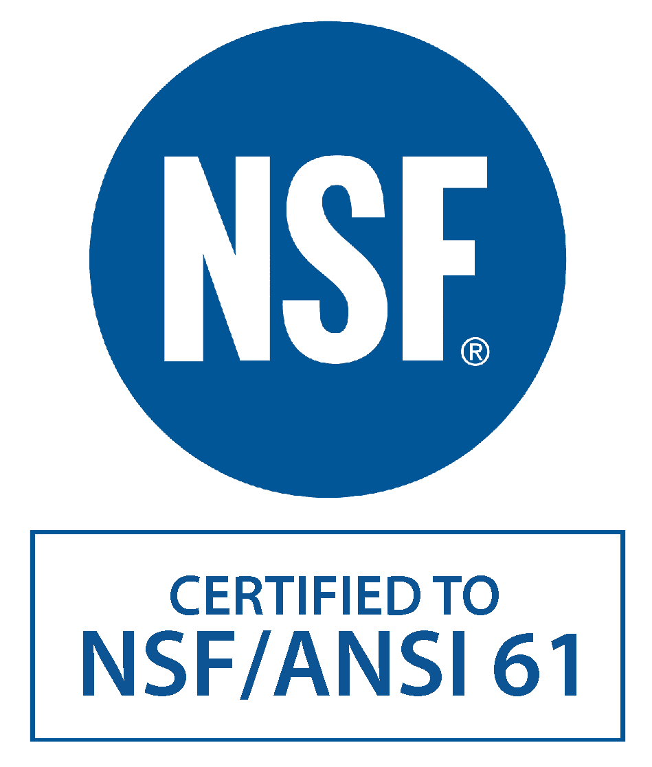 NSF 61 certified water system components badge