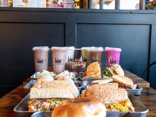 Slider tray with drinks