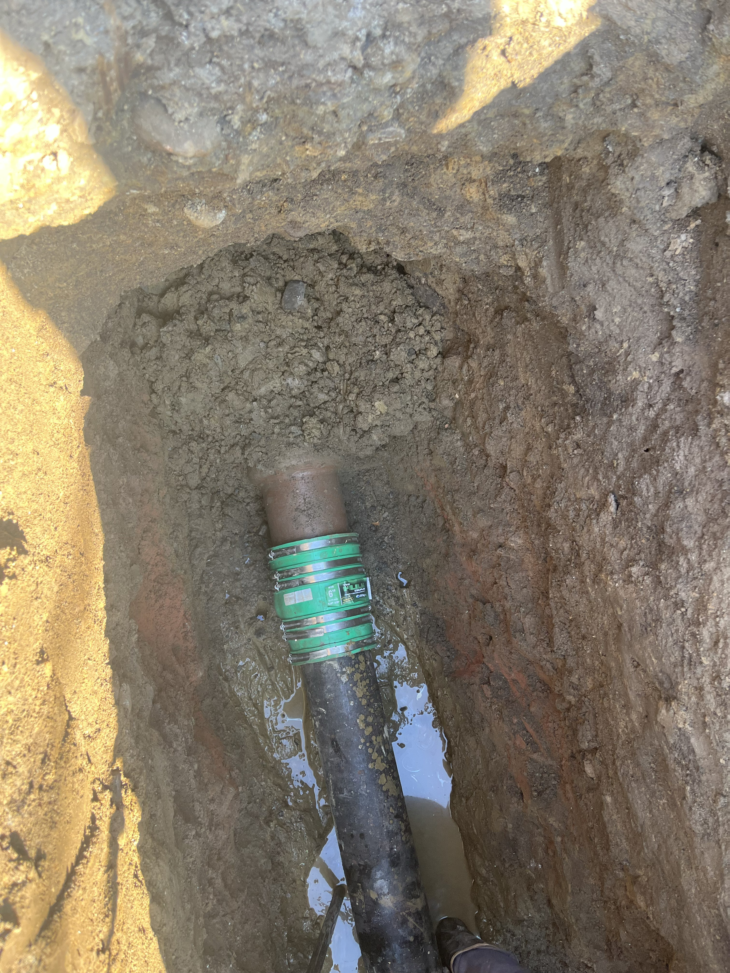 Sewer line coupling installation