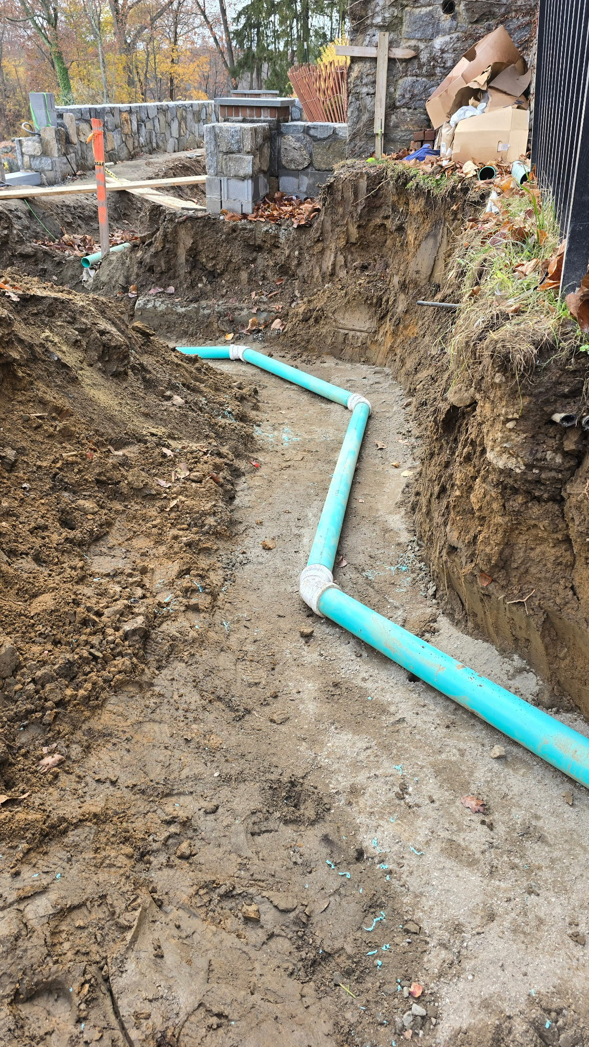 Long sewer line run installation