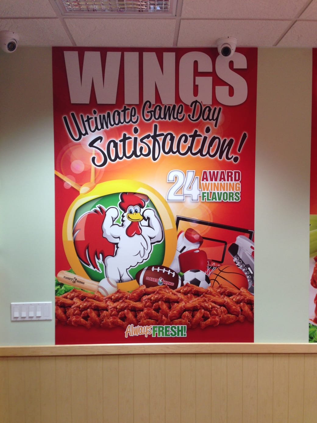 Planet Wings storefront and menu system