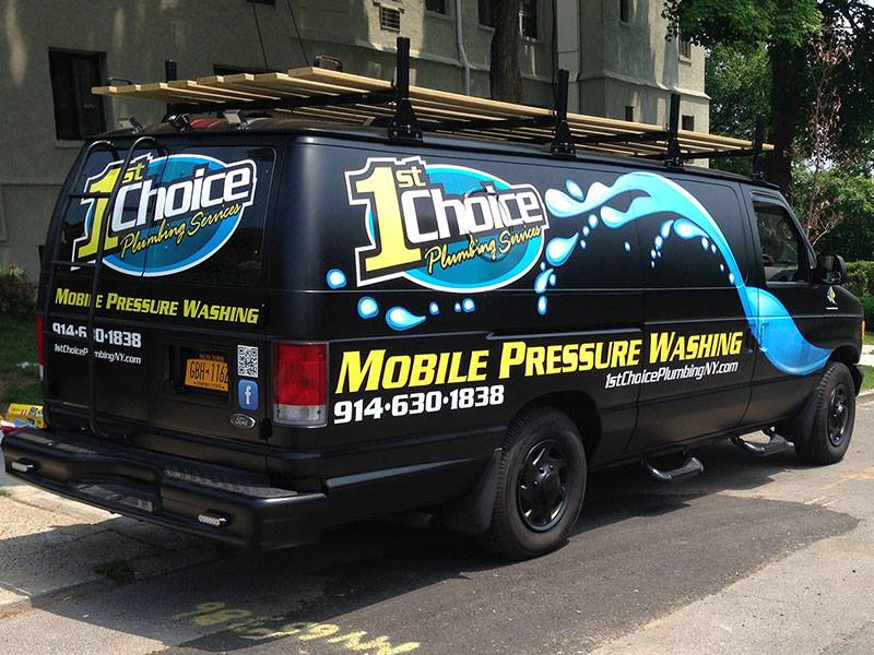 1st Choice Mobile Pressure Washing van wrap