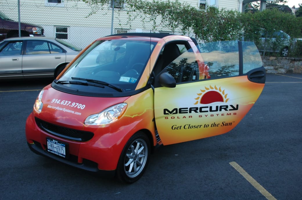 Mercury Solar Systems smart car wrap