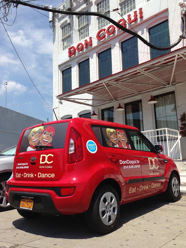 DoCosta compact car wrap with full-color graphics