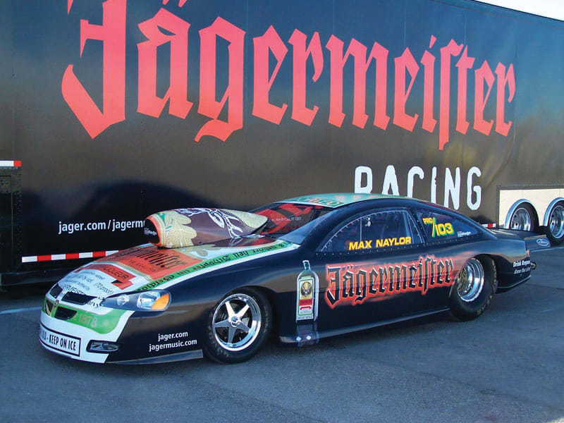 Jagermeister Racing drag car and trailer graphics