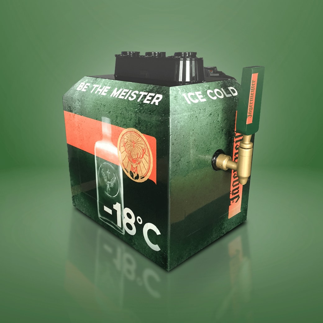 Jagermeister branded ice-cold tap box wrap