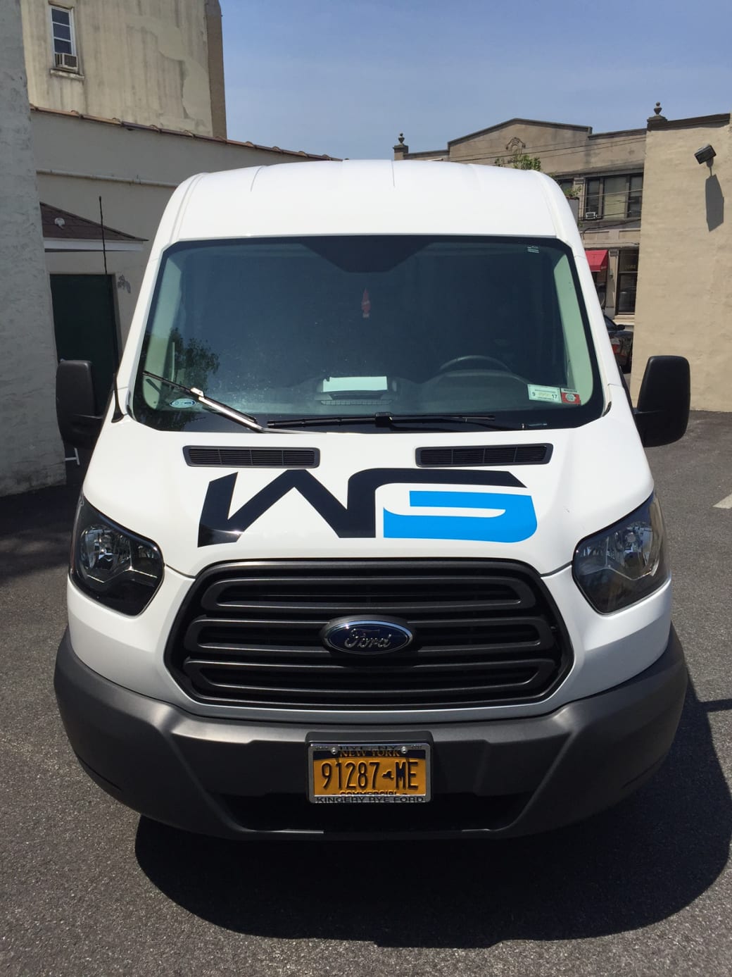 WG Sewer Service van wrap, front view