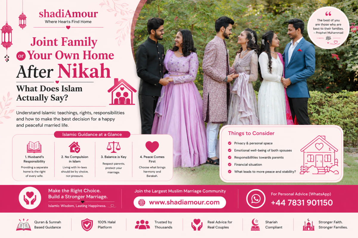 Joint Family or Your Own Home After Nikah | What Does Islam Actually Say?