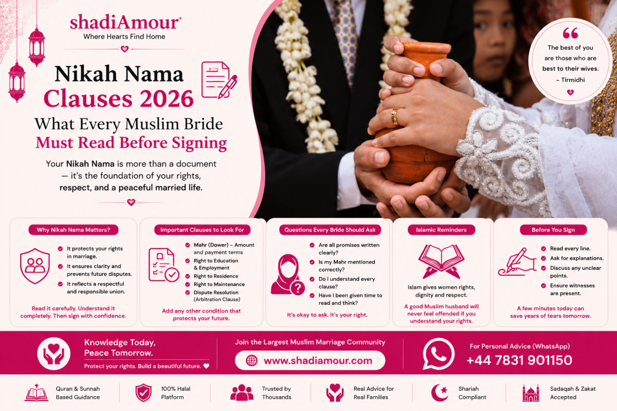 Nikah Nama Clauses 2026