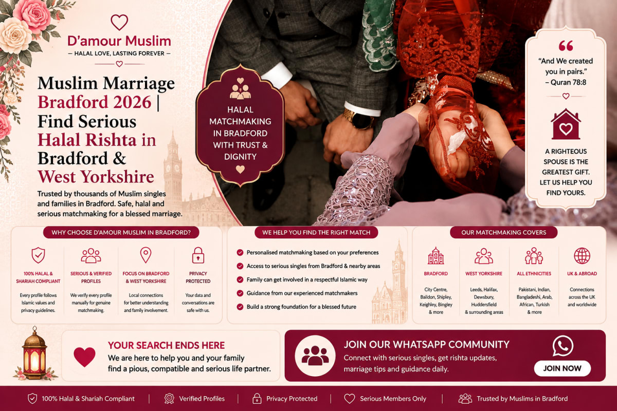 Muslim Marriage Bradford 2026 | Find Serious Halal Rishta in Bradford & West Yorkshire