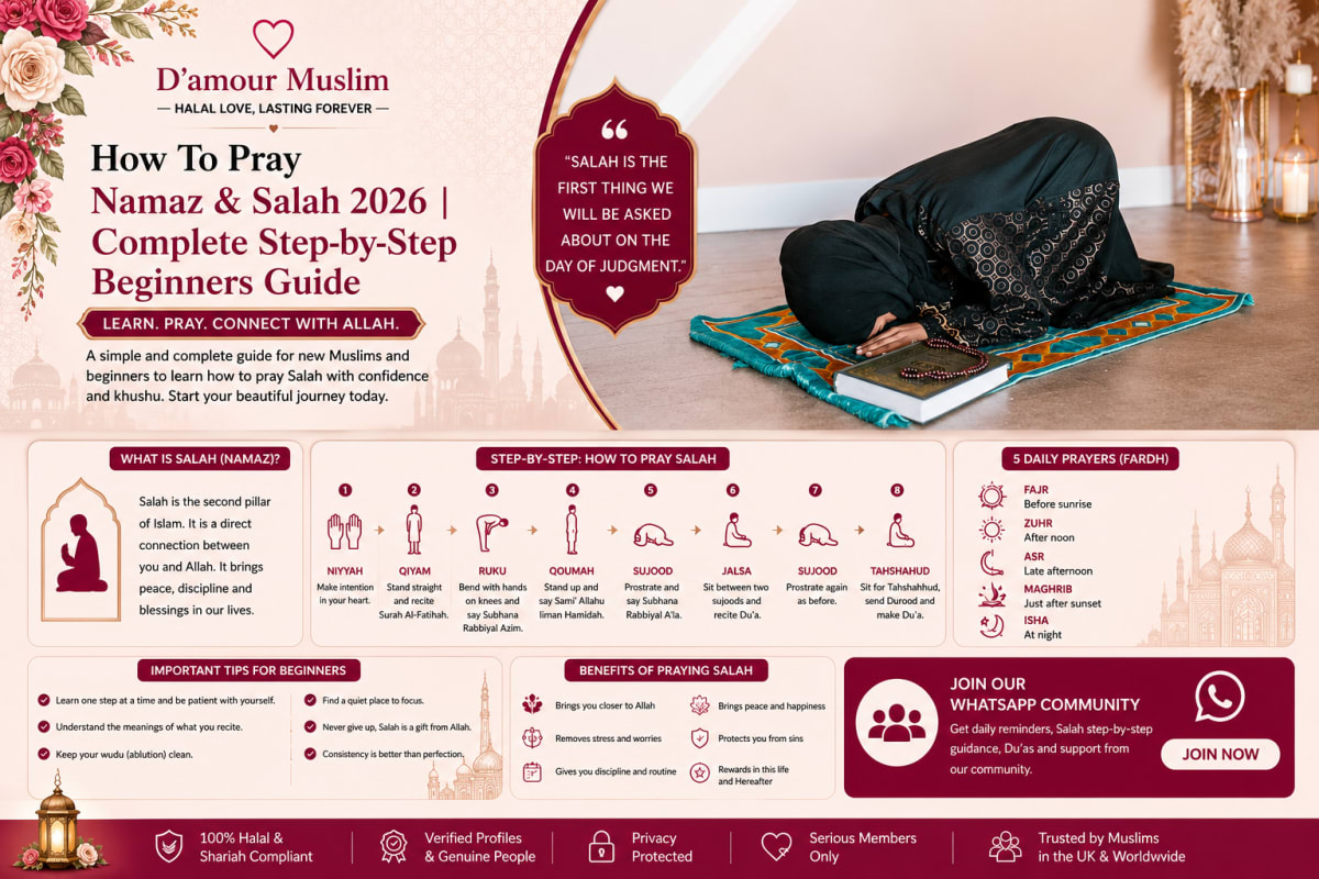 How To Pray Namaz & Salah 2026 | Complete Step-by-Step Beginners Guide