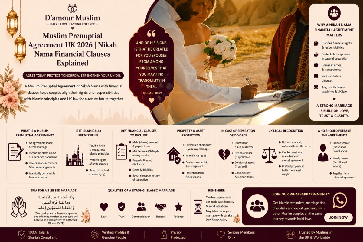 Muslim Prenuptial Agreement UK 2026 | Nikah Nama Financial Clauses Explained