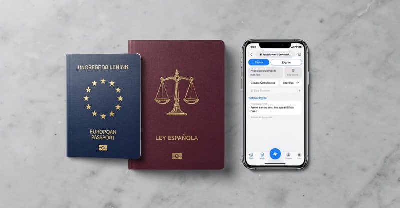 European passport and Spanish legal documentation — know your rights as a tourist