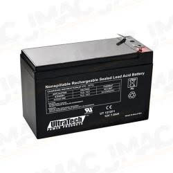 UltraTech UT-1272-F1 12 Volt 7.2 Ah Sealed Lead Acid Battery - F1 Terminal (Replaces UT-1250-F1)