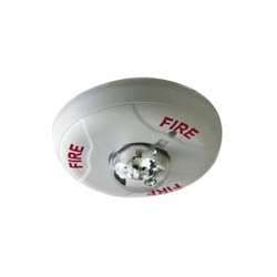 System Sensor SCW Strobe, White, Ceiling Mount, FIRE Lettering, Standard Candela