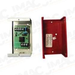 Fire-Lite MR-101/CR Single SPDT Relay with LED, Mounted in Metal Backbox, Red Plastic Cover