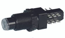 Alarm Controls FA-200 DPDT Alternate Action Push Button, Shunt Switch, DPDT Alternate Action, 2 Ampere at 28 Volt AC