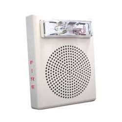 Cooper Wheelock E50-24MCW-FW Speaker Strobe, White, Wall Mount, FIRE Lettering, Multi-Candela