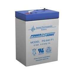 Power-Sonic PS-640 6V 4.5 Ah Rechargeable SLA Battery (F1)