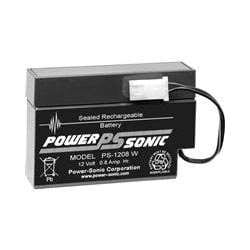 Power-Sonic PS-1208 12V 0.8 Ah Rechargeable SLA Battery with Wire Leads