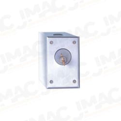 Camden 1000 Surface Mount Key Switch, Aluminum Faceplate, SPST Momentary, N/O, Brushed Aluminum