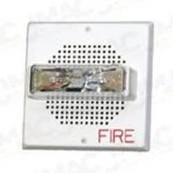 Cooper Wheelock E70-24MCW-FW Speaker Strobe, White, Wall Mount, FIRE Lettering, Multi-Candela