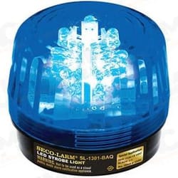 Seco-Larm SL-1301-BAQ/B, LED Strobe Lights with 5 LED Strip, Blue Lens; 9~14 VDC