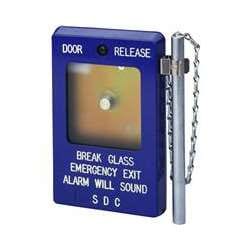 SDC 491 Break Glass Emergency Door Release, Siren, Single Gang, Blue, DPDT