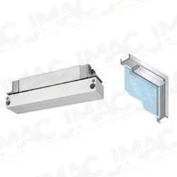 SDC 1562SCHDB3/4V SDC HiShear Electromagnetic Shear Lock, Semi Concealed with Glass Door Bracket, 2000lbs, Aluminum, 3/4" Glass Door