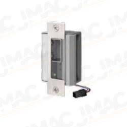 SDC 55-EDxDBM-R Electric Strike, Dull Brass, Right-Handed Deadbolt Monitor