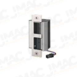 SDC 55-FDxDBM-R Electric Strike, Dull Brass, Right-Handed Deadbolt Monitor