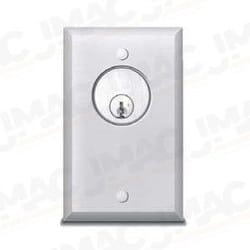 SDC 805AL-L2 Key Switch, Single Gang, 1/4" Aluminum Plate, AA DPDT, Red LED, Green LED