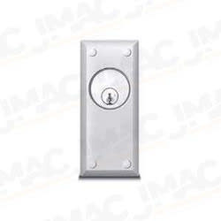 SDC 806ALN Key Switch, Narrow, 1/4" Aluminum Plate, Momentary DPDT