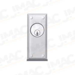 SDC 809ALN Key Switch, Narrow, 1/4" Aluminum Plate, Two AA SPDT Switches