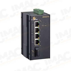 EtherWAN EX42214-2T Hardened Unmanaged 4-Port 10/100BASE-TX (4xPoE) + 1 100BASE-FX Fast Ethernet Switch, Multimode, ST Connectors, 2km