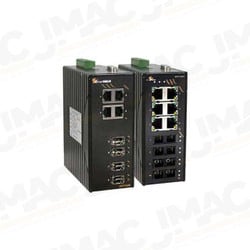 EtherWAN EX71440-A0B 4-Port 10/100BASE-TX (Single Mode, SC Connectors, 2km) + 4-Port 100BASE-FX Hardened Managed Ethernet Switch