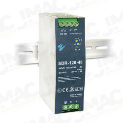 EtherWAN SDR-120-48 120W/2.5A DIN-Rail 48VDC Industrial Power Supply