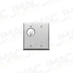 SDC 712TUL2 Key Switch, Double Gang, 1/4" Faceplate, One Momentary & One AA DPDT Switches, Stainless Steel