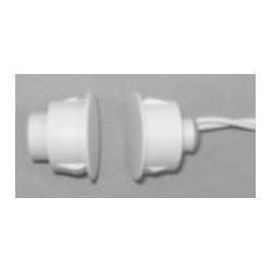 GRI 180RS-12-W Recessed 3/4" Stubby Steel Door Switch Set, White, 12 #22AWG Leads