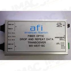American Fibertek MX-483T-ST RS232 Drop & Repeat Data Transreceiver, Multimode, Two Fiber, ST Connectors, 1310nm
