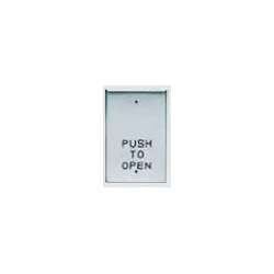 SDC 482A2U Single Gang Push Plate Switch, ADA Logo & PUSH TO OPEN, Blue Infill, SPDT, 2-3/4" x 4-1/2"