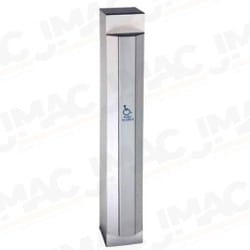 SDC Security BPG6PV Bollard Post, 42" Surface Mount, 6" Square Post, Touch Panel Prep, Aluminum Finish