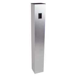 SDC BPS6SV Bollard Post, 42" Surface Mount, 6" Square Post, Single Gang Prep, Aluminum