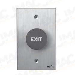 Rutherford 918-GE-MOX40 Green 'Exit' Mushroom Button, Momentary, Brushed Anodized Dark Bronze