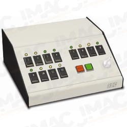 SDC TCC-AL4-F Control/Annunciator Console, Desktop Slope Front, Biege/Black, Four Station, Momentary SPDT, LED, Fill Panel