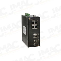 EtherWAN EX71801-03B 8-Port 10/100BASE-TX + 1-Port 1000 BASE-SX(SC) Gigabit Hardened Managed Ethernet Switch, 550m