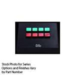 Alarm Controls DTC-M2-K-8-A-G-N Desktop Door Control, 8 SPDT Green Momentary Switches, Black Console