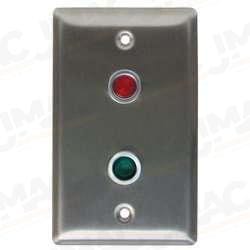 Camden CX-LED256-RG Single Gang LED Plate, 1 red & 1 green LED, DOOR LOCKED/DOOR UNLOCKED