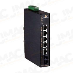 EtherWAN EX42315-3 Hardened Unmanaged 4-Port 10/100BASE-TX (4xPoE) + 1-Port 10/100/1000BASE-T + 1-Port 1000BASE-X Gigabit Ethernet Switch, 1000BASE-SX(SC), 550m