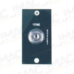 Camden CM-160-20 Automatic Operator Control Key Switch, Mini Plastic Lamacoid Faceplate, 2 Position Switch, Momentary, 'Off'/Open'